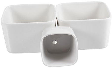 Toyvian 3piezas Macetas De Cerámica Cuadradas para Cactus y Suculentas Unidades De Cerámica Macetas De para Decoración De Interiores y Jardinería