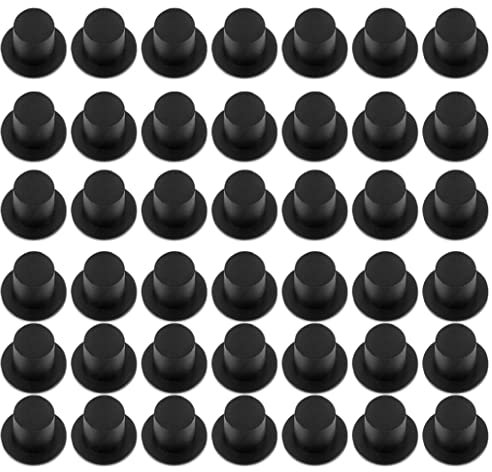 CUCUFA Weihnachts-Mini-Zylinder, Kunststoff, schwarz, Miniatur-Zylinder, DIY-Bastelarbeiten für Partys, 50 Stück, Miniatur-