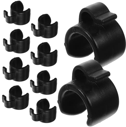 Mobestech 20pcs Plastic Microphone Cable Clips for Stands Pole Mount Wire Clamp Organizer Lightweight Portable for Tripod and Audio Cable Management