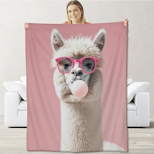 Lama Kuscheldecke Vielseitig Couchdecke Atmungsaktive Decken Für Büro Schlafzimmer Jahreszeiten 125x150cm