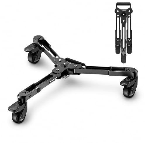 YC Onion Pineta Monopod Dolly, One-Step Deploy with Auto Locking #MQD30 | Quick Release Knob, 360° Silent Swivel Casters for Pineta Pro Carbon Fiber Monopod for Live Stream Interview Sports Shooting