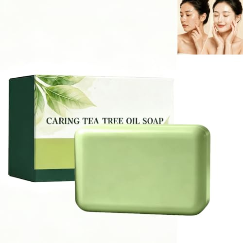 Tea Tree Soap Bar - Bio-Fuß- und Körperreiniger,sanfter Peeling-Reiniger für Männer und,desodorierende Achselhöhle, Geruchsentferner für empfindliche, reinigende Körperreinigungsmischung (1 stücke)