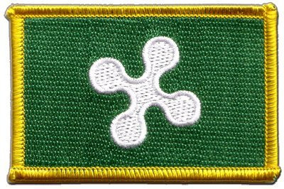 Aufnäher Patch Flagge Italien Lombardei - 8 x 6 cm