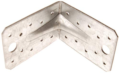 BGS Diy 80939 | Winkelverbinder | mit Sicke | 90 x 90 x 65 x 2,5 mm | Verzinkt | Bohrungen zur Befestigung an beiden Schenkeln