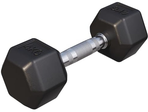 GORILLA SPORTS® Hexagon Kurzhanteln - Gewichte 2-50 kg, mit/ohne Ablage, Gusseisen Gummiert, Rutschsicher, Griff Gerändelt, Verchromt, Schwarz - Sechseckige Hanteln, Dumbbell, Krafttraining, Fitness