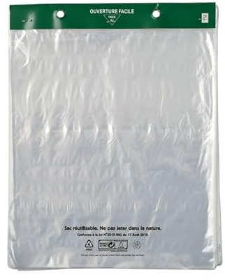 SACS LIASSES TRANSPARENTS 300 X 350 MM LOT DE 1000 REF N03747-25135