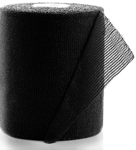 Horn Medical Horn-Haft fein color - Kohäsive Fixierbinde, weich, rutschfest, hautverträglich, selbsthaftend, Schwarz (10 cm x 20 m)