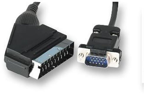 Cavo SCART da 1,5 m a SVGA VGA a 15 pin HD, cavo da 1,5 m