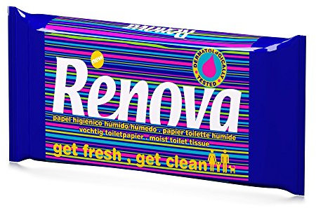 Renova Feuchtes Toilettenpapier - Packung mit 12 Services