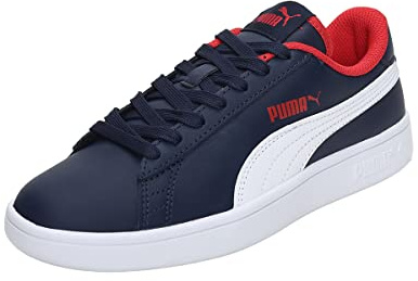 PUMJV|#Puma Smash V2 L Jr, (Peacoat-Puma White-High Risk Red 13), 3 (35.5 EU) EU