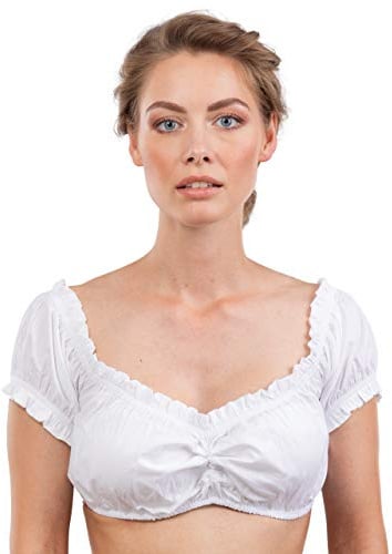 Schöneberger Trachten Couture Dirndlblus Juliana axelfri – Off Shoulders – dam Dirndl blus vit Juliana
