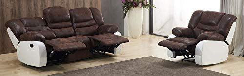 Microfaser Relax Schlafsofas Relaxsofas Fernsehsessel 5116-3+1-PU