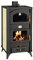 Prity Holzofen, Ofen, Herd, Kamin, Holzbrenner, Kessel, 23 kW, Schwarz und Beige