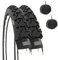 ECOVELO 2 Neumáticos 26 x 1.90 2 Cubiertas MTB (50-559) + cámaras, Adultos Unisex, Negro