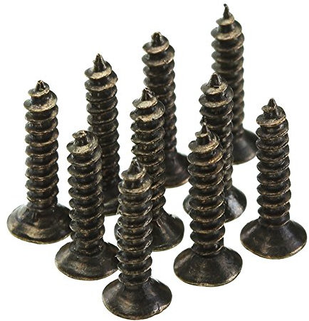 TuToy M2 6-10Mm Bronze Selbstschneidende Kreuzschlitzschrauben Ton Flachkopf Rundniet Holzschrauben - 10Mm