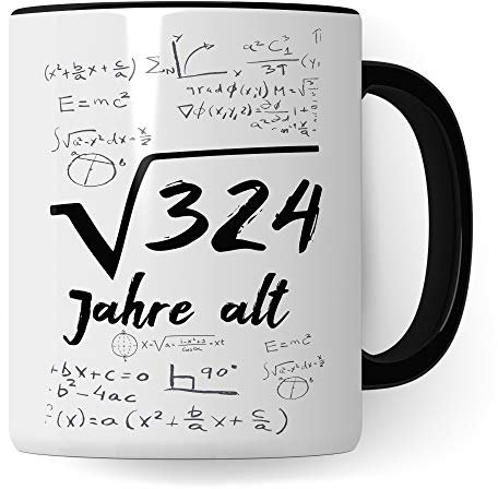 18. Geburtstag Tasse, Volljährig Geschenk Becher Mathe, 18 Jahre alt Geschenkidee, Kaffeetasse Mathematik 18. Geburtstag Geschenkideen lustig Geburtstagsgeschenk
