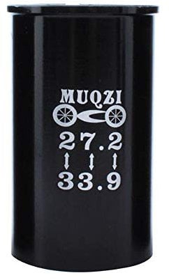 VOANZO Sattelstützen-Reduzierhülse für Mountainbike, Aluminiumlegierung, Schwarz, 2 Stück
