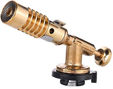 Chalumeau à gaz portable en laiton avec pistolet à flamme réglable