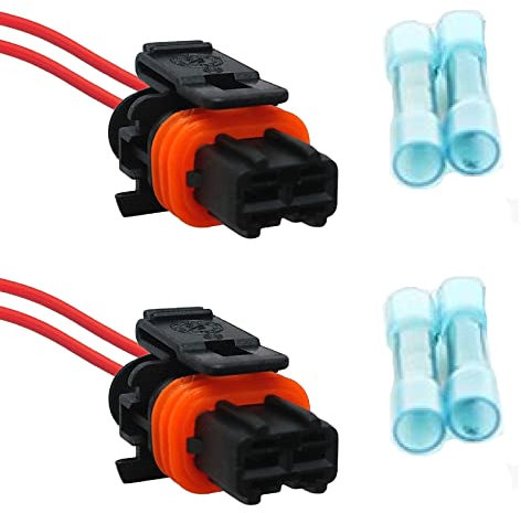 PARTSLINE - (Lot de 2) Kit Réparation Prise Fiche Connecteur Connectique Cablage Faisceau Electrique Cable Injecteur 2,8 HDI JTD équivalent à 1350885080 compatible pour Boxer Jumper Ducato