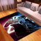 3D Anime Gamer Teppich Kinder Jungen Groß Kinderzimmer Gaming Teppich Schlafzimmer Dekoration Wohnzimmer Kurzflor Krabbelmatte Modern Weich Kinderteppiche Waschbarer Braun Schwarz (120x160 CM)