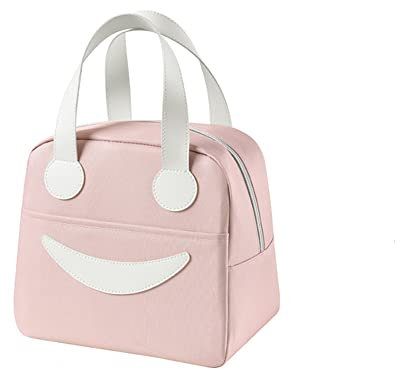 croselyu Tragbare, isolierte Tasche, tragbar, niedlich, Outdoor-Picknick-Tasche, Eisbeutel, Aufbewahrungstasche, 1 Stück (Rosa, Klein)
