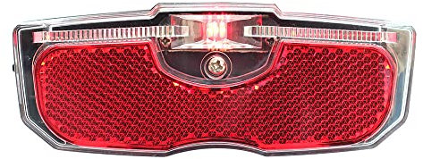 Riloer Fanale posteriore bici, Fanalino posteriore per catarifrangente per bicicletta in acrilico ABS, luce posteriore bici universale per mountain bike senza batteria