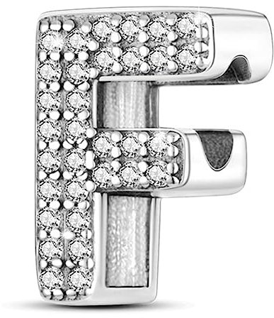 Letter Charms Fits Pandora Armbänder S925 Sterling Silber Initial Charms für Armbänder Alphabet A-Z Buchstaben Armbänder Halskette Anhänger mit Cubic Zirkonia für Frauen