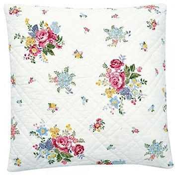 GreenGate - Kissenhülle, Kissenbezug - Quilted Elina - Baumwolle - Farbe: White - 50 x 50 cm