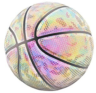 JINGLING Leuchtender Basketball, reflektierender leuchtender Basketball, reflektierender Basketball, leuchtet im Dunkeln, Jungen, Geburtstagsgeschenk, Basketballtraining im Freien