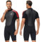 Owntop Neoprenanzug Herren kurz, 3mm Neopren Tauchanzüge für Tauchen, Surfen, Schwimmen, Kanufahren (Herren Rot, XL)