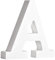 Rayher MDF-Buchstabe A, weiß, 10,9 x 11 cm, Stärke 2 cm, 3D-Buchstaben Holz, Holz-Buchstaben FSC zertifiziert, 64540102