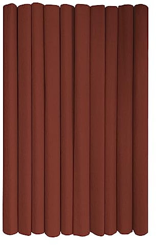 Interdruk - Crepe Paper Rolls for Kids, DIY and Decorations - Pack of 10 Reels (50cm x 200cm, 28g/m2) - 27 Brown
