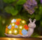 Goodeco Snail Statue Solar Garden Ornaments - Outdoor Waterproof Resin Figurine With Succulent and 6 LED Lights - Home Yard Patio Lawn Decoration - Gifts for Women/Mum/Christmas