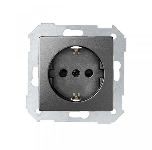 Simon 82 concept | Base de enchufe schuko 16A + tapa titanio 8200432-096