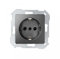 Simon 82 concept | Base de enchufe schuko 16A + tapa titanio 8200432-096