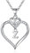 TINGN Halskette Damen Silber Kette mit Buchstaben, CZ Herz Buchstaben Kette Z Damen Intiale Anhänger Kette für Mädchen Frauen Silber Kette mit Buchstaben Teenager Mädchen Geschenke Schmuck Damen Kette