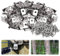 EUIOOVM Fence Clips,100 PCS Wire Fence Clips Agricultural Fencing Mounting Clips,Stainless Steel Screw Wire Clamps with Screws for Welded Wire to Wood Metal Vinyl Fence &Cage Aviary