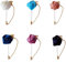Vastsea 6 Stück Ansteckblumen Satin, Blumen Anstecknadel Boutonniere, Boutonniere, Bräutigam Hochzeit Rose Einfach zu Tragen, für Anzug zum Hochzeit Bankett Party
