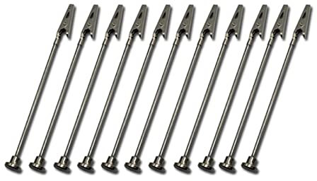 ZEZEFUFU Lot de 10 pinces crocodiles en métal pour modélisme, peinture, coloriage, clips magnétiques pour aérographe, pièces de modélisme