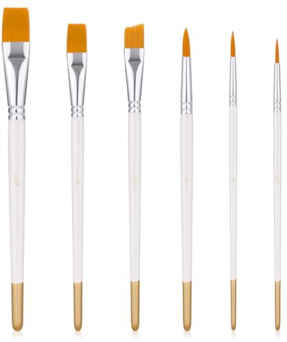 Jeffdad Juego de 6 pinceles para pintar pasteles, pinceles para hacer pasteles