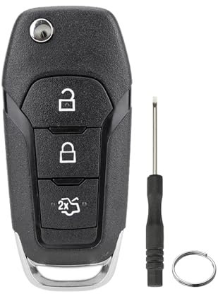 3 button Flip Car Key Fob Case Cover Replacement For Ford Fiesta Focus Transit Connect Ranger Mondeo MK5 Ka Key Case With Screwdriver key Ring