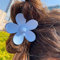 Inateannal Pinzas para el cabello de flores Pinzas para el cabello de flores grandes Pinzas para el cabello florales grandes Clip garra enorme acrílico caramelo para flores mate Pasador lindo azul