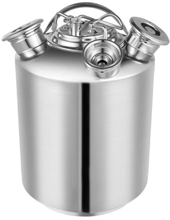 10 Liter Bierreinigungsfass Rostfreier Reinigungsfass Reinigungsbehälter Zapfanlage Bierkiste Clean 3 Kopf Deckel Bierreinigungsdose Beer Cleaning Keg