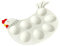 Milageto Bandeja de Huevos Rellenos, Plato de Huevos Rellenos, encimera, Huevos de Pascua, Organizador de Huevos, Plato de Huevos Rellenos de cerámica, Soporte
