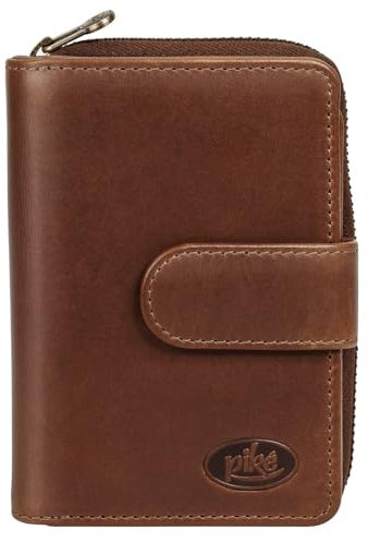 piké kleine Geldbörse im Hochformat Echt Leder Damen | RFID Geldbeutel, Brieftasche aus Rindleder, Portemonnaie 2-Fach klappbar, 13 Kartenfächer, Münzfach, Scheinfach | 022093