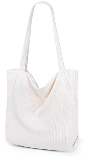 benpen Cord Tasche Damen,Handtasche Groß Shopper Tasche Umhängetasche Tote Bag mit Reißverschluss