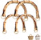 sundrerfect Resina Manici per Borse in bambù (4 Pezzi) 15,5 cm, Manici a Forma di U per Borse Fai da Te,Accessori Borse in bambù, Manico per Borsa Uncinetto, Manici di Ricambio Eleganti e Resistenti