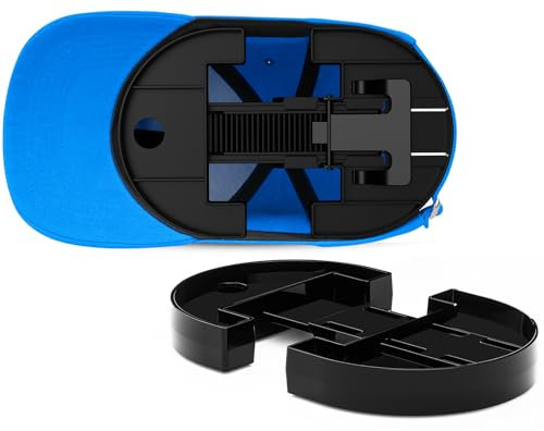 Coopache Verstellbarer Hutspanner für Baseballkappen, Hutspanner für angepasste Mützen, Größe 19,5 bis 21,6 cm, Leichter Kappendehner, Schwarz