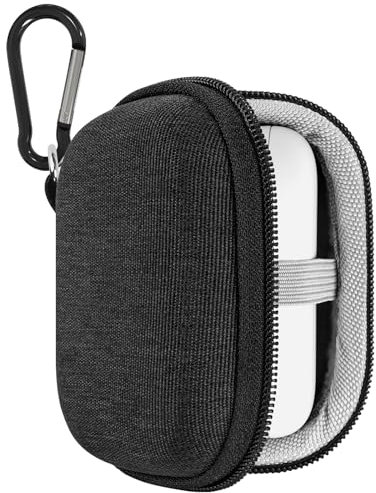 Geekria Shield Earbuds Case, Replacement Hard Shell Travel Carrying Bag with Carabiner Clip (Klein)