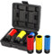 Jortmrd Kraft Schoneinsatz - 1/2 Radschrauben Nuss Set, SW 17/19/21 mm Schlagnuss Set, Chrom-Molybdän Stahl, für Drehmoment- und Schlagschrauber, Vierkantantrieb, Steckschlüsseleinsatz 84mm Lang